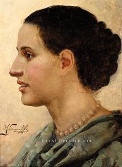 Portrait einer jungen Frau Polnisch Griechisch Römisch Henryk Siemiradzki Ölgemälde